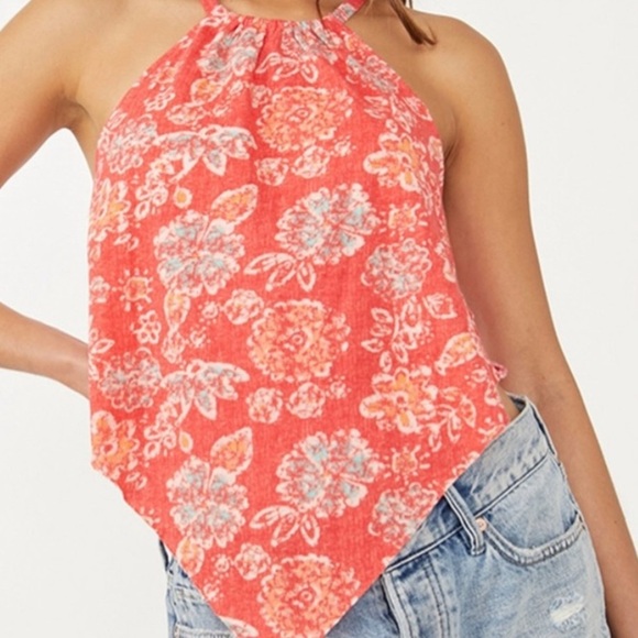 Free People Tops - NWT Free People Strawberry Combo Asymmetrical Camisole Tank Top Size M